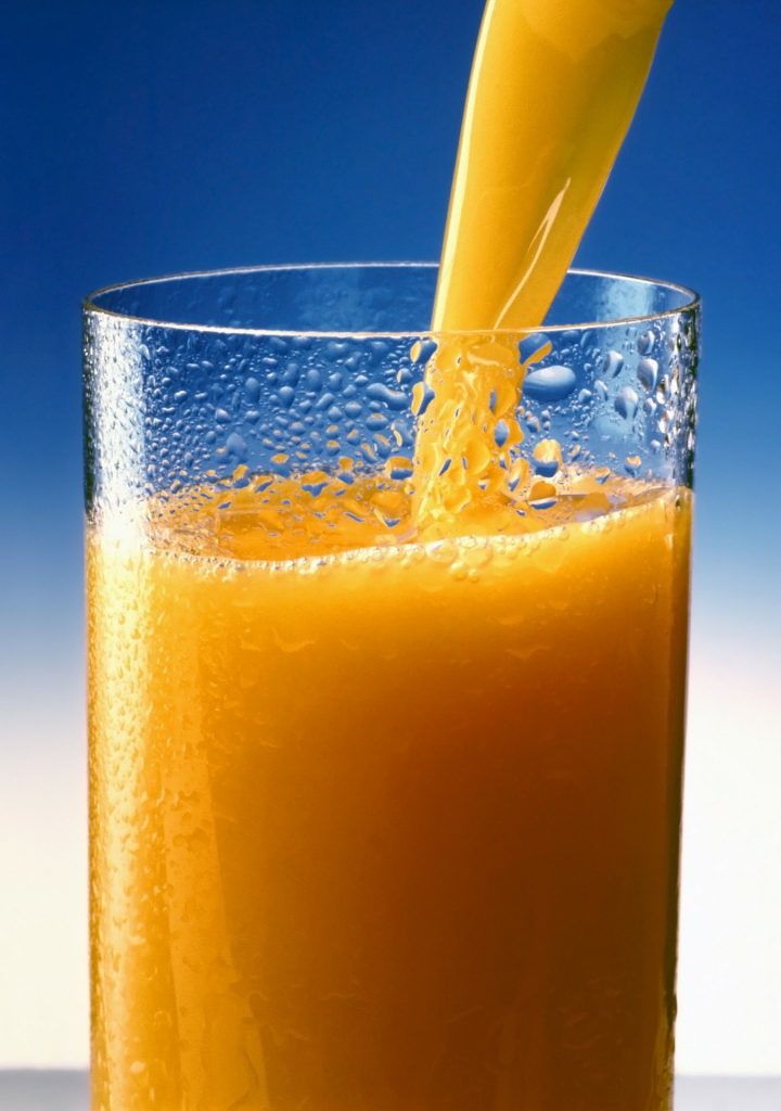 Orange juice is an acidic food